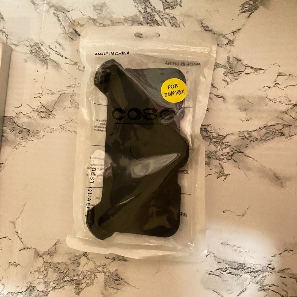 New Iphone 13 14 6.1 Black Plastic Defender Clip Mobile Cell Phone Case